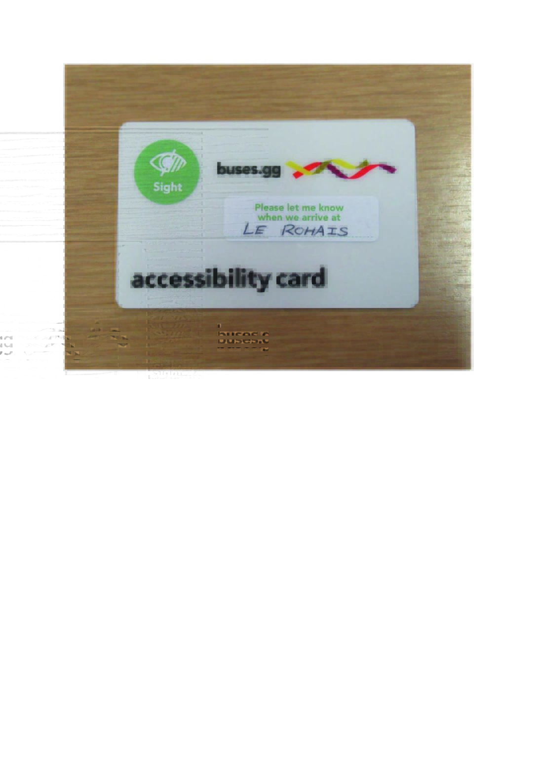 Accessbility Card Notch Accessibility Cards from CT Plus Bus Service — Guernsey Disability Alliance
