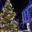 Christmas tree and lights in Market Square